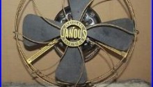 Antique/Vtg Early JANDUS R1333 R 1333 Wire Mount 12 Electric Table Fan J382