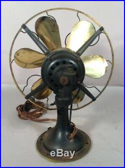 Antique WESTINGHOUSE General Electric SIX BLADE Table top Fan ALL 3 SPEEDS WORK