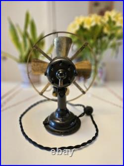 Antique Western Electric 8 All Brass Desk Fan