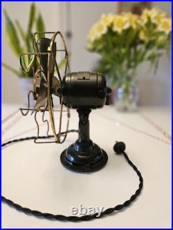 Antique Western Electric 8 All Brass Desk Fan