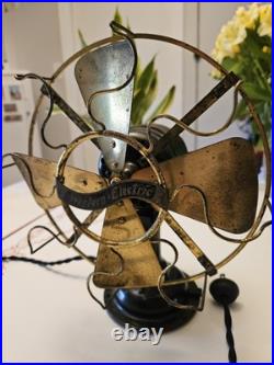 Antique Western Electric 8 All Brass Desk Fan