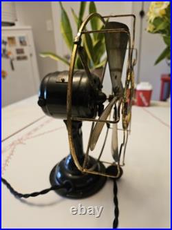 Antique Western Electric 8 All Brass Desk Fan