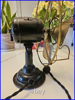 Antique Western Electric 8 All Brass Desk Fan