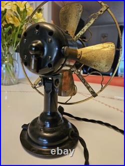 Antique Western Electric 8 All Brass Desk Fan