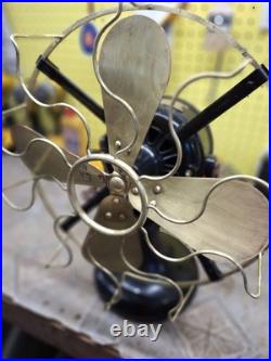 Antique Western Electric Victor A. C. 12 Brass Table Fan RUNS Style 107990