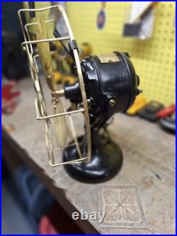Antique Western Electric Victor A. C. 12 Brass Table Fan RUNS Style 107990