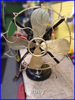 Antique Western Electric Victor A. C. 12 Brass Table Fan RUNS Style 107990