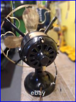 Antique Western Electric Victor A. C. 12 Brass Table Fan RUNS Style 107990