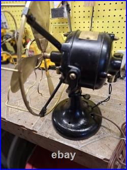 Antique Western Electric Victor A. C. 12 Brass Table Fan RUNS Style 107990
