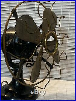 Antique Western electric\Hawthorn brass blade table fan