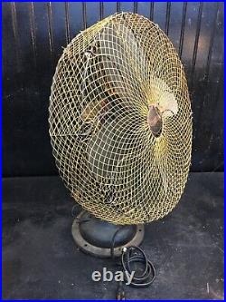 Antique Westing House 17in Wire Cage Fan Not Working Parts Repair