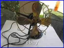 Antique Westinghouse 12.75 Electric Fan Brass Blade/Cage WORKS Serial No 873953