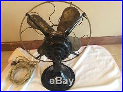Antique Westinghouse 12 Brass Fan Pat. Date 1906 1910