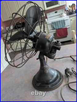 Antique Westinghouse 1930s Oscillating Fan. Master-Aire. Micarta! Runs Great
