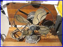 Antique Westinghouse 4 Brass Bladed oscillating 3 Speed Fan style 164848G
