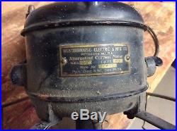 Antique Westinghouse 80421 Brass Tank Electric Fan Unrestored. 12. U. S. Made