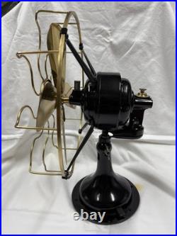 Antique Westinghouse Brass 4 Blade & Cage Desk Top Table Fan-Ready for a Motor