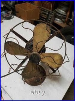 Antique Westinghouse Brass Blade Electric Fan
