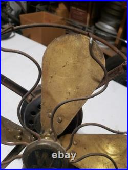Antique Westinghouse Brass Blade Electric Fan