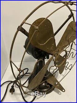 Antique Westinghouse Brass Blade Vane Fan