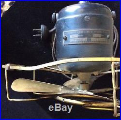 Antique Westinghouse Brass Cage & Blades Works Electric Fan Style 98926B