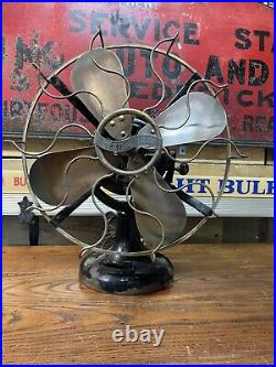 Antique Westinghouse Electric Fan 12 Tank Motor Brass Cage & Blades Works