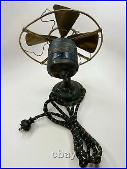 Antique Westinghouse Electric Fan 4 Brass Blade Model 98926a #207347 Untested