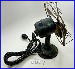 Antique Westinghouse Electric Fan 4 Brass Blade Model 98926a #207347 Untested