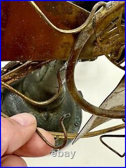 Antique Westinghouse Electric Fan 4 Brass Blade Model 98926a #207347 Untested