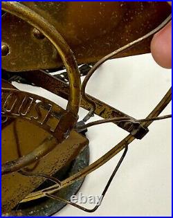 Antique Westinghouse Electric Fan 4 Brass Blade Model 98926a #207347 Untested