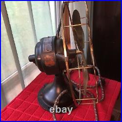Antique Westinghouse Electric Fan 4 Brass Blades Works Original Restored. WOW