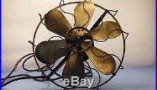 Antique Westinghouse Fan, 6 Brass Blades, Brass Cage, Style #164864