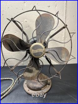 Antique Westinghouse Metal Oscillating Fan TESTED 457678A 1920's Antique Westinghouse Metal Oscillating Fan TESTED 457678A 1920's