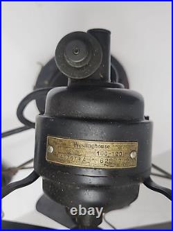 Antique Westinghouse Metal Oscillating Fan TESTED 457678A 1920's Antique Westinghouse Metal Oscillating Fan TESTED 457678A 1920's