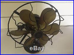 Antique Westinghouse Mod 164864G Six Brass Blade Fan Vintage Industrial Decor