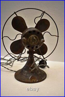 Antique Westinghouse Oscillating Desk Fan Electric Table Fan Small Working Condi