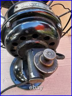 Antique Westinghouse Oscillating Desk Fan. Working Good