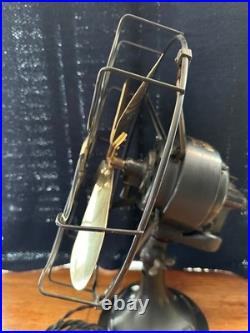 Antique Westinghouse Oscillating Fan withBrass Blades Style 164848G Works Perfect