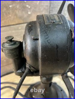 Antique Westinghouse Style 315745 Oscillating Fan Tabletop Steel Cage