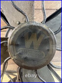 Antique Westinghouse Style 315745 Oscillating Fan Tabletop Steel Cage