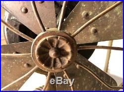 Antique Westinghouse Tesla Cage Fan 3856A Brass Blade Fancy Base All Original
