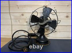 Antique Westinghouse Whirlwind Desk Fan Black Model 253468 Working 4 Blade 8