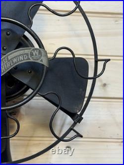 Antique Westinghouse Whirlwind Desk Fan Black Model 253468 Working 4 Blade 8
