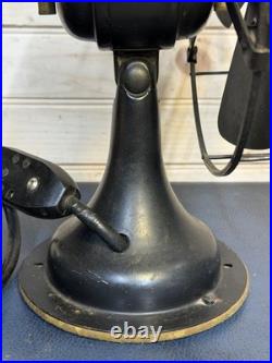Antique Westinghouse Whirlwind Desk Fan Black Model 253468 Working 4 Blade 8