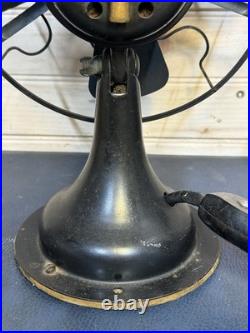 Antique Westinghouse Whirlwind Desk Fan Black Model 253468 Working 4 Blade 8