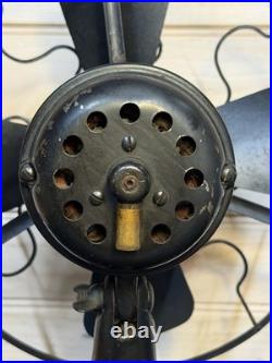 Antique Westinghouse Whirlwind Desk Fan Black Model 253468 Working 4 Blade 8