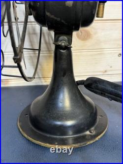 Antique Westinghouse Whirlwind Desk Fan Black Model 253468 Working 4 Blade 8