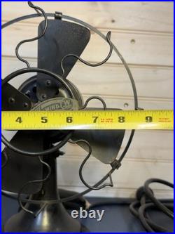 Antique Westinghouse Whirlwind Desk Fan Black Model 253468 Working 4 Blade 8