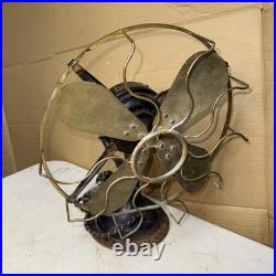 Antique Westinghouse electric fan 4 brass blade early alternating current parts
