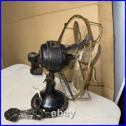 Antique Westinghouse electric fan 4 brass blade early alternating current parts